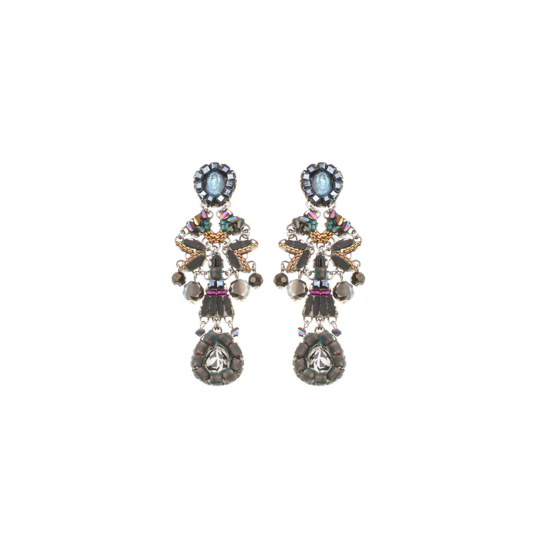 Obsidian Set Black Beaded Earrings Coal By Ayala Bar