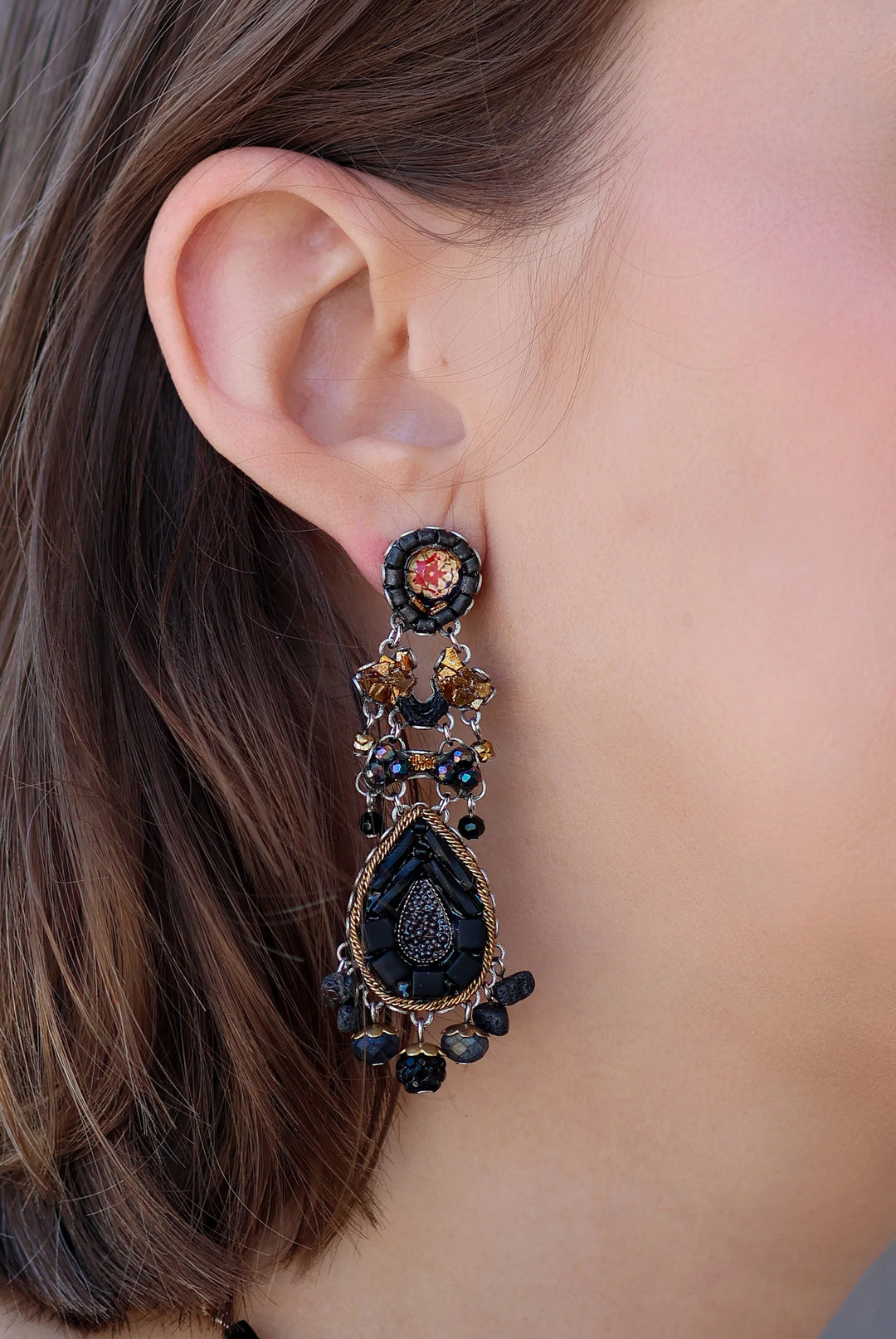 Obsidian Night Earrings By Ayala Bar