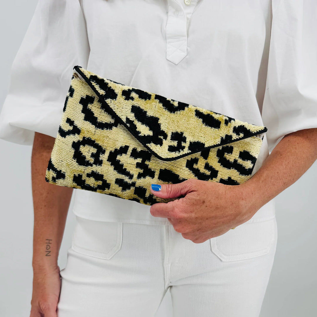 Cream Leopard Lily Envelope By Baldiz