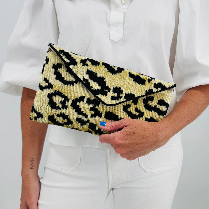 Cream Leopard Lily Envelope By Baldiz