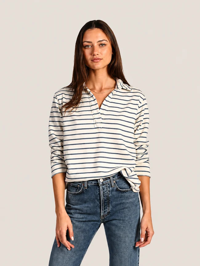 Mila Popover Denim and White Stripe By Dylan