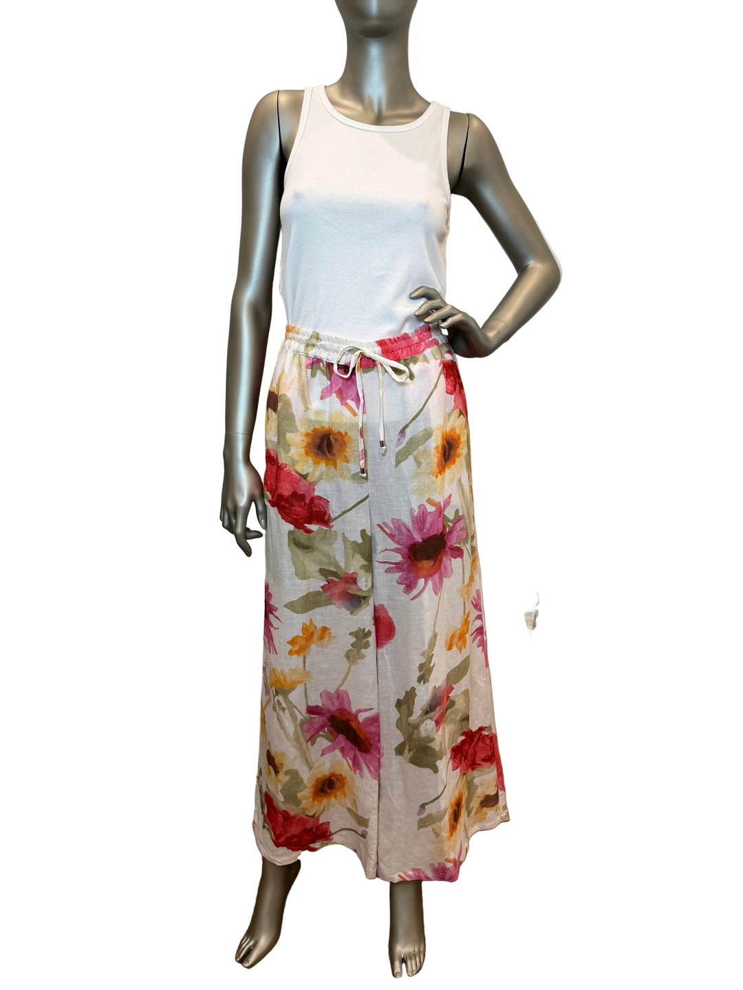 Fonda Floral Linen Wide Leg Pant By Tolani