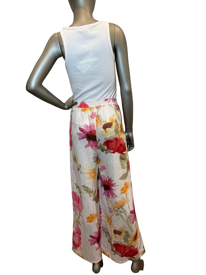 Fonda Floral Linen Wide Leg Pant By Tolani