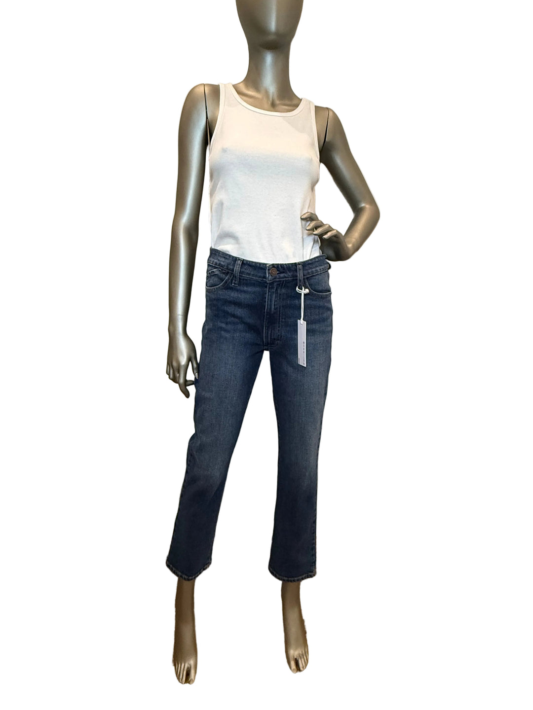 The Friend Slim Straight Washed Black Mid Rise By Morrison Jean