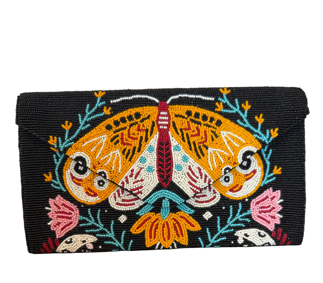 Butterfly Beaded Clutch By Ricki Designs