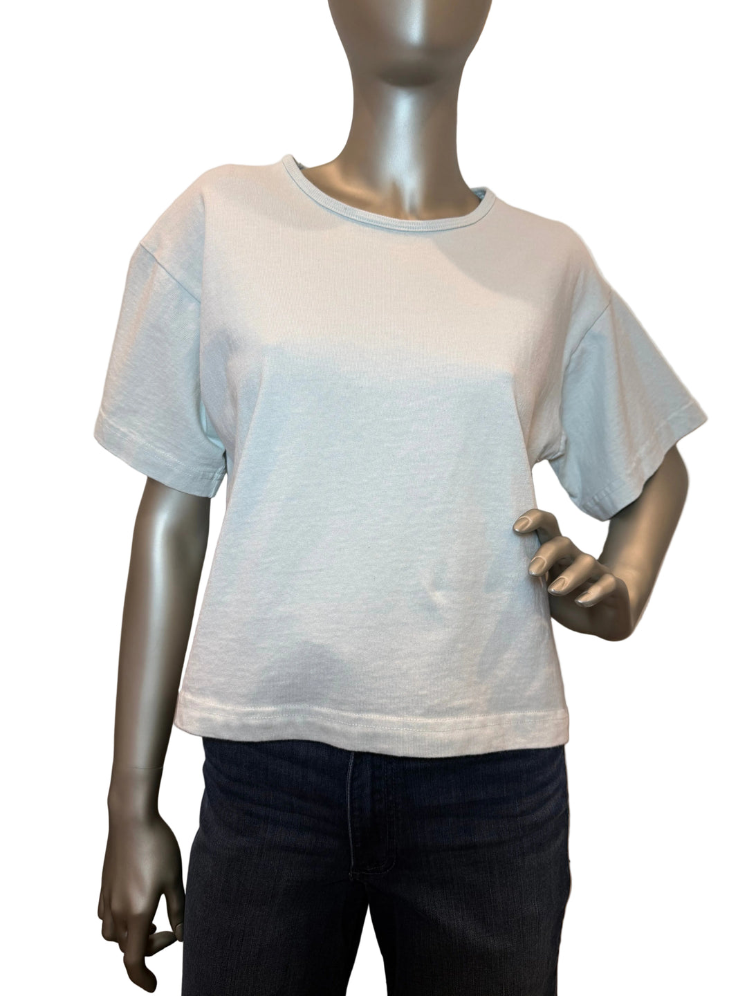 Short Sleeve Crop Crew Mist By Pacific Cotton