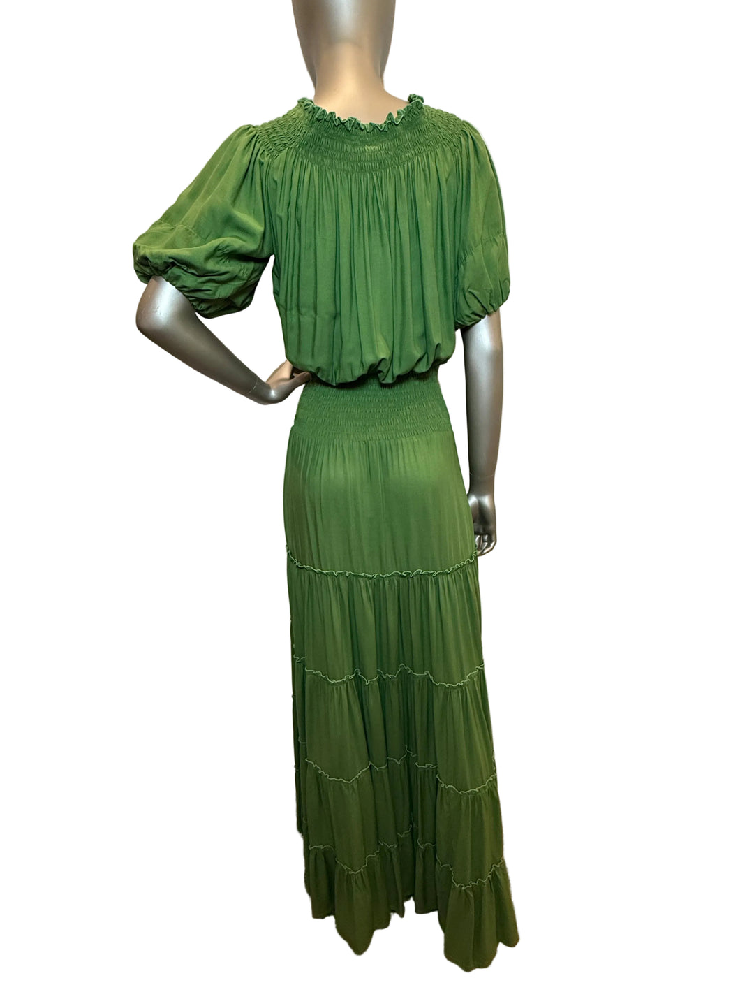 Solid Off The Shoulder Green By ROMI