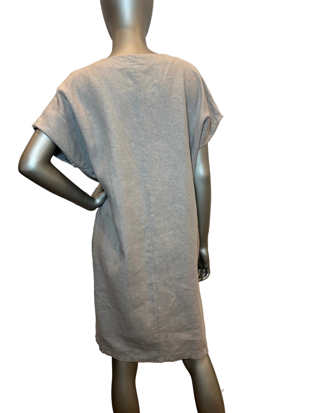 Reagan Tunic Dress White/Gray By Bryn Walker