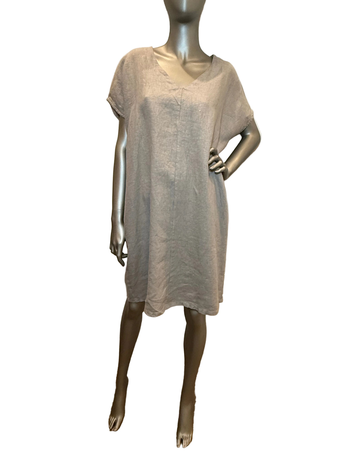 Reagan Tunic Dress White/Gray By Bryn Walker