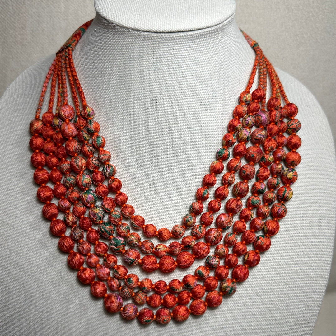 6 Strand Sari Necklace By Suzani