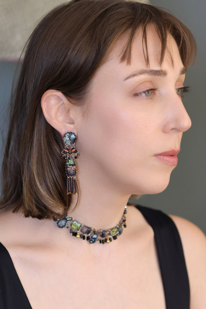 Mystic Lantern Long Earring By Ayala Bar