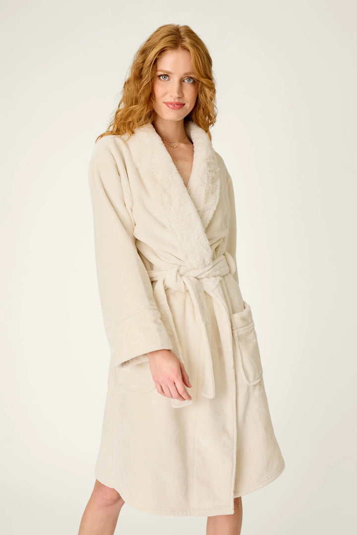 Luxe Plush Natural Robe By PJ Salvage