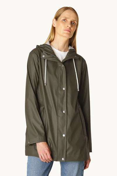 Rain Coat 228 Army Green Size 42  By Ilse Jacobsen