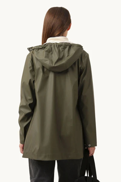 Rain Coat 228 Army Green Size 42  By Ilse Jacobsen
