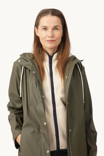 Rain Coat 228 Army Green Size 42  By Ilse Jacobsen