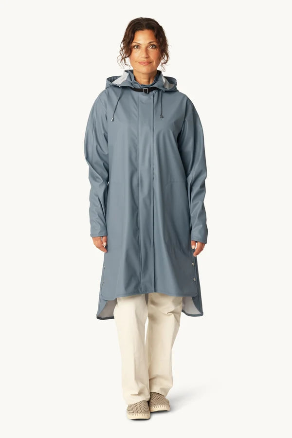 Rain Coat 71 Grey Blue By Ilse Jacobsen