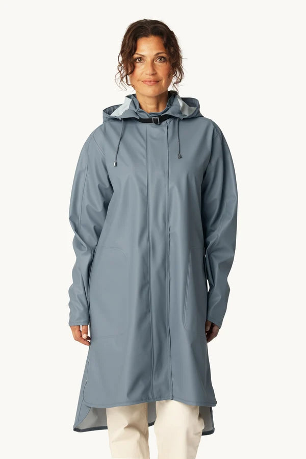 Rain Coat 71 Grey Blue By Ilse Jacobsen