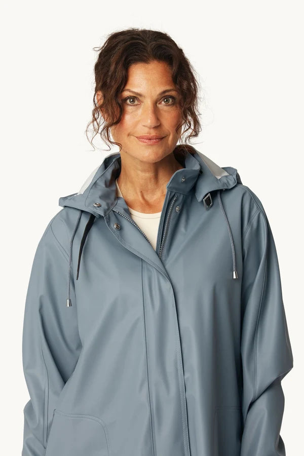Rain Coat 71 Grey Blue By Ilse Jacobsen