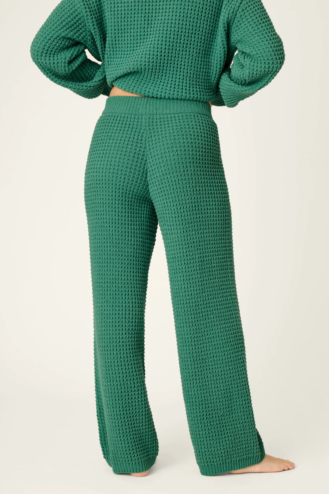 Cozy Chenille Waffle Green Lounge Pants By PJ Salvage