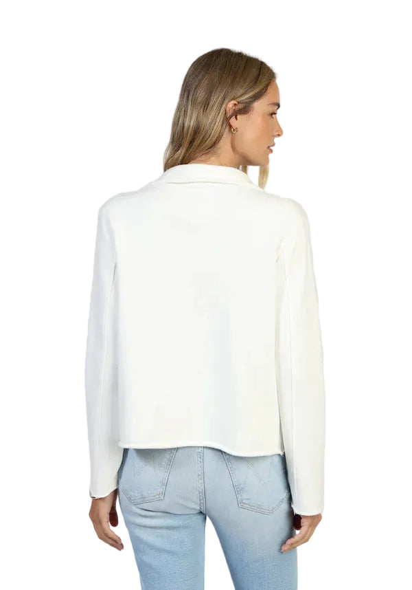 Sutton Double Breasted White Jacket By Dylan