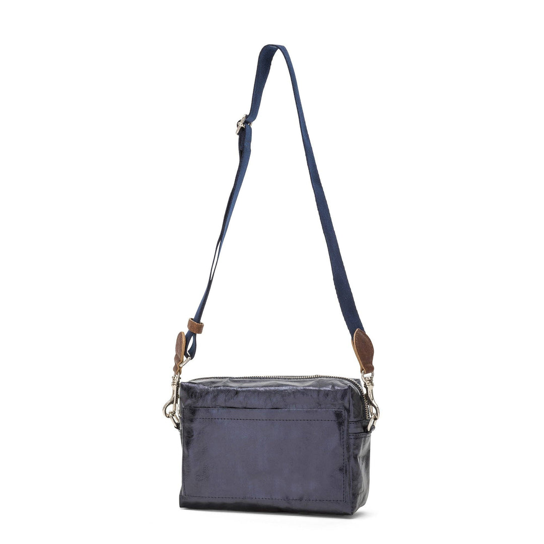 TRACOLLA CROSSBODY BAG LARGE: Metallic Black
