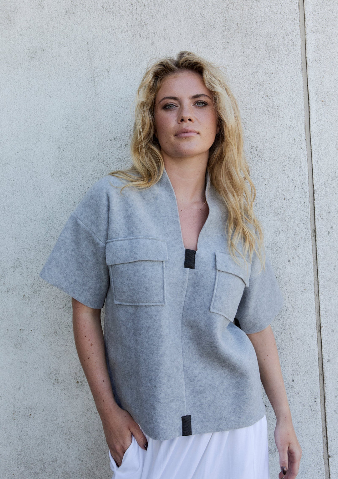 The Blouse Light Grey By Henriette Steffensen - Moxiebainbridge