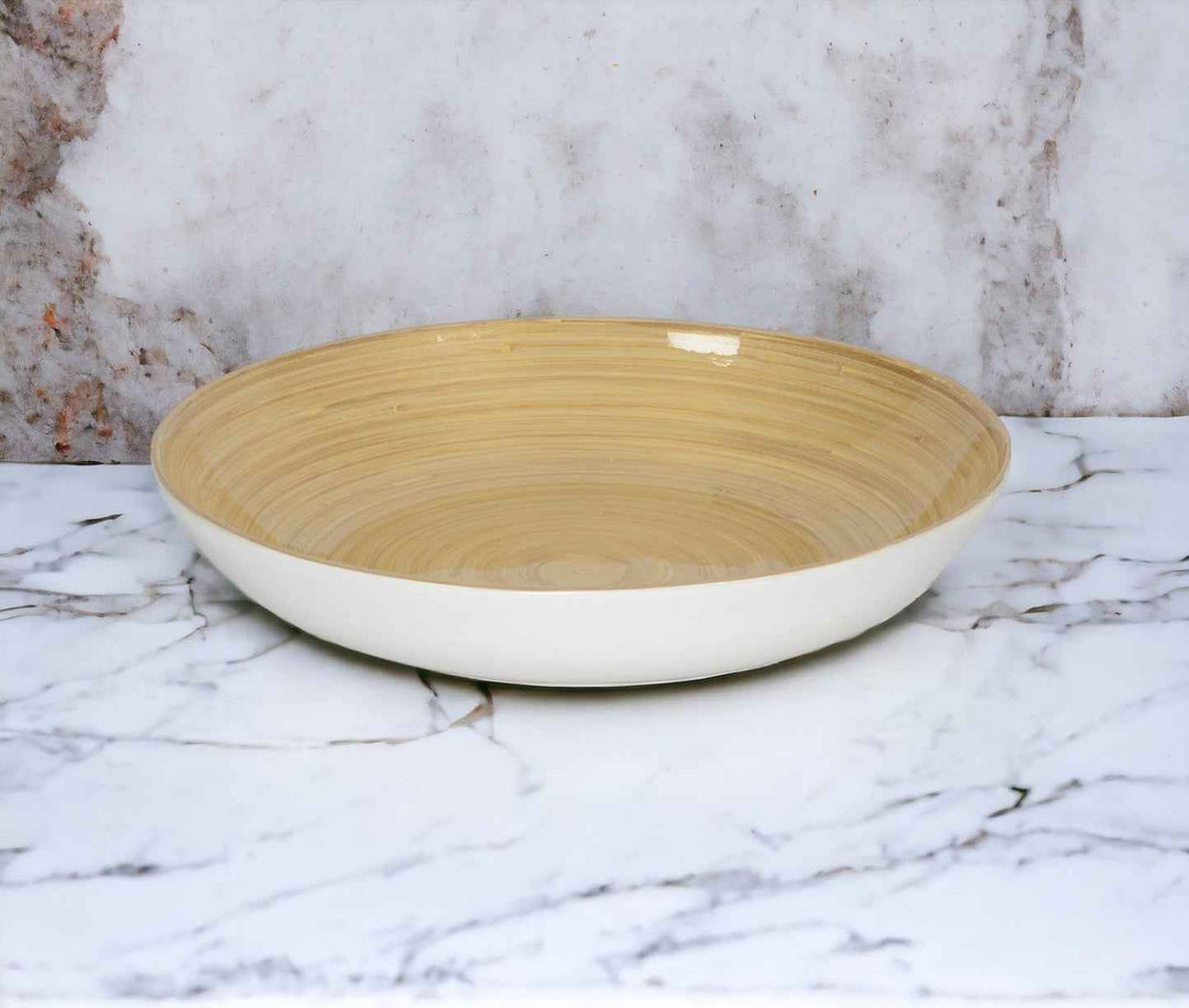 Bamboo Fruit Bowl White By Albert Punkt