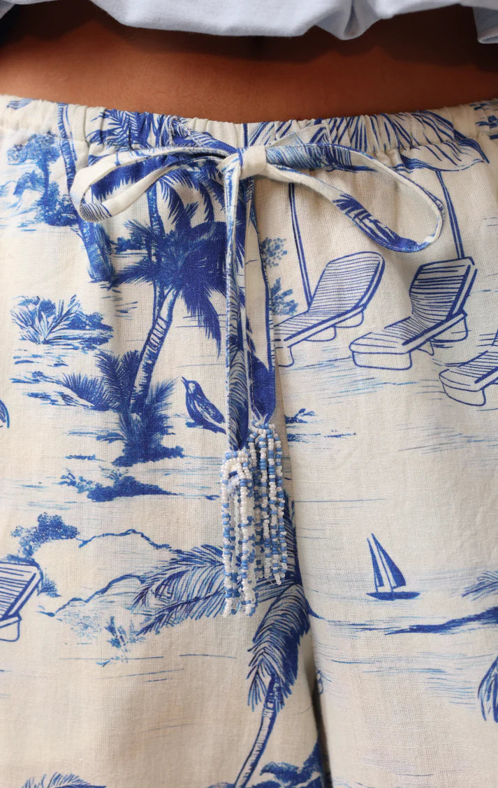 Beaded Beach Pant  Blue Lagoon By Shore