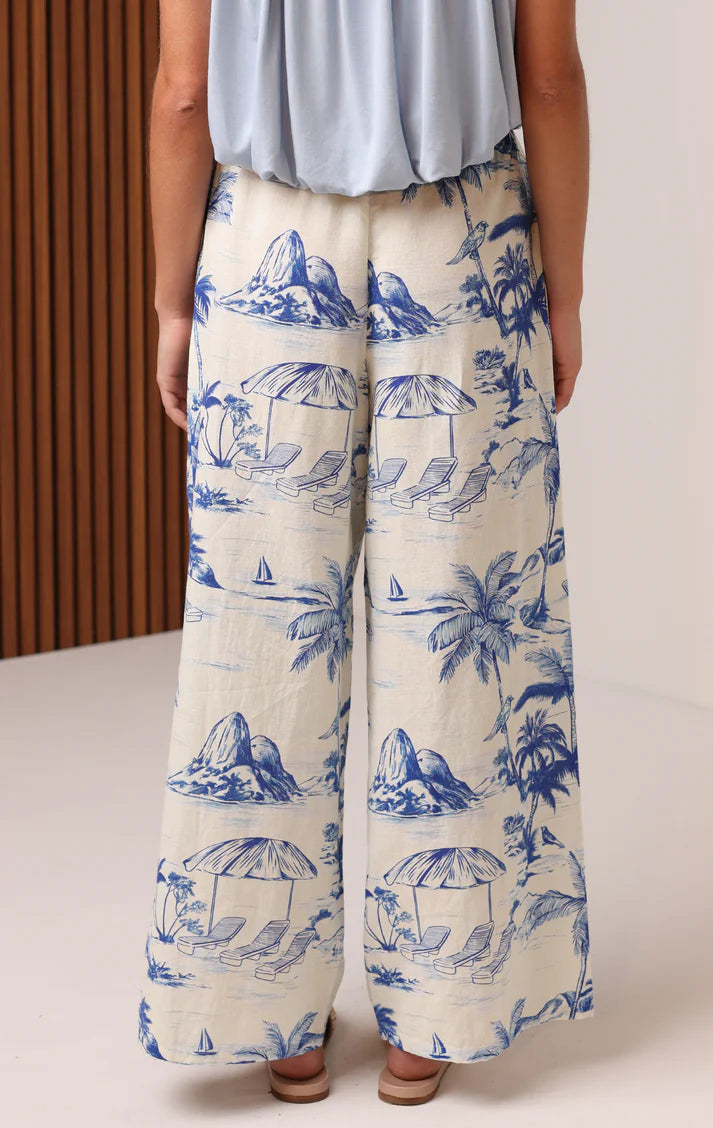 Beaded Beach Pant  Blue Lagoon By Shore