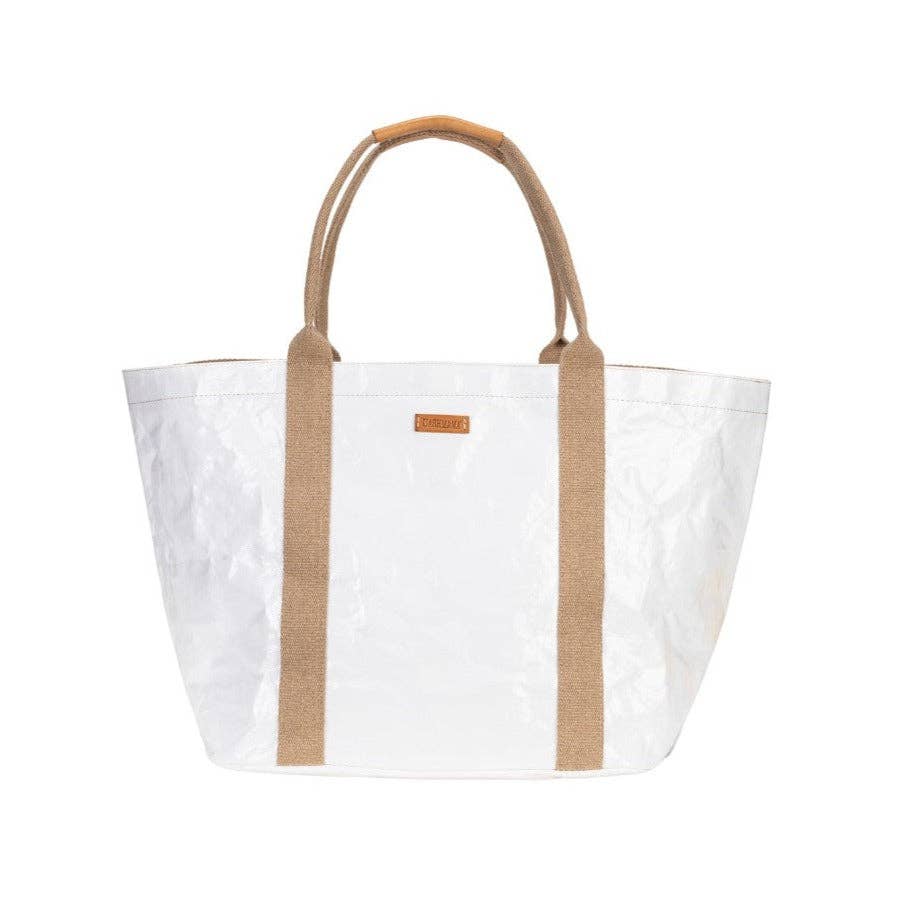 GIULIA GLOSSY TOTE BAG: Glossy Cachemire / Small