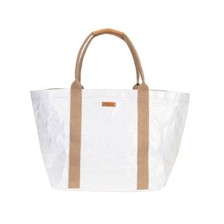GIULIA GLOSSY TOTE BAG: Glossy Cachemire / Small