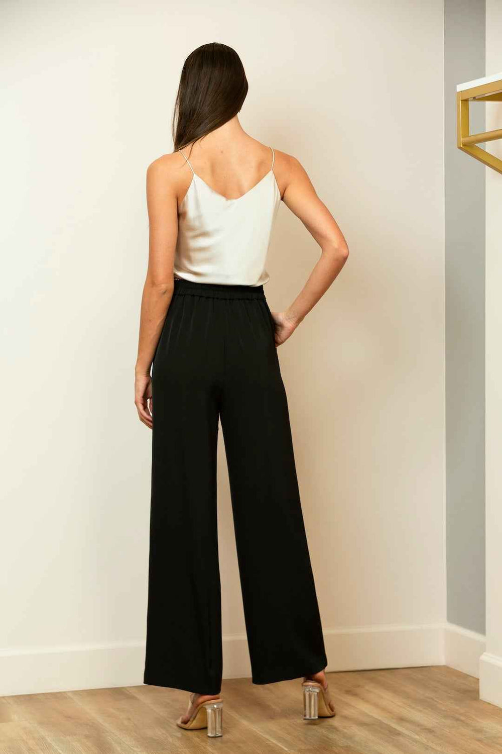 Pintuck Wide-Leg Pants By Jessie Liu - Moxiebainbridge
