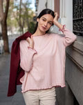 Catalina Cotton Ruffle Petite Sweater By Mersea