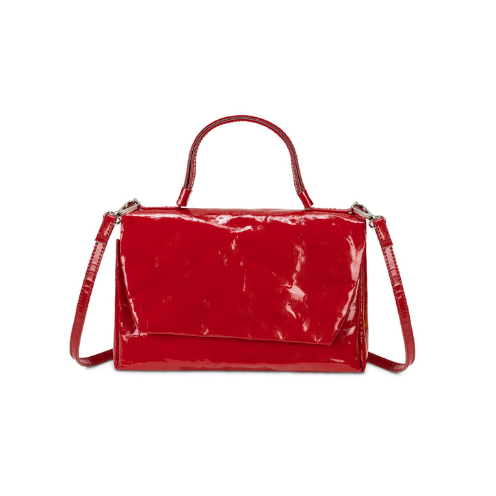 BON-BON GLOSSY LARGE CROSSBODY: Glossy Rosso