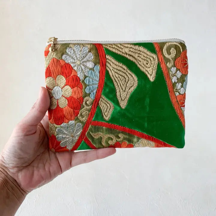 Japanese Kimono Silk Mini Pouch By House of Shokunin