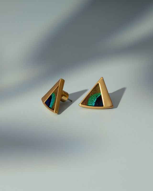Jennifer Triangle Stud Earrings By Brackish
