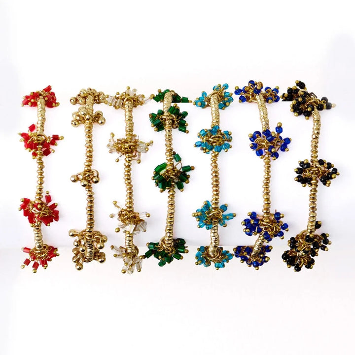Kate Gold Stretch Black Bead Stretchy Bracelet By Ink & Alloy