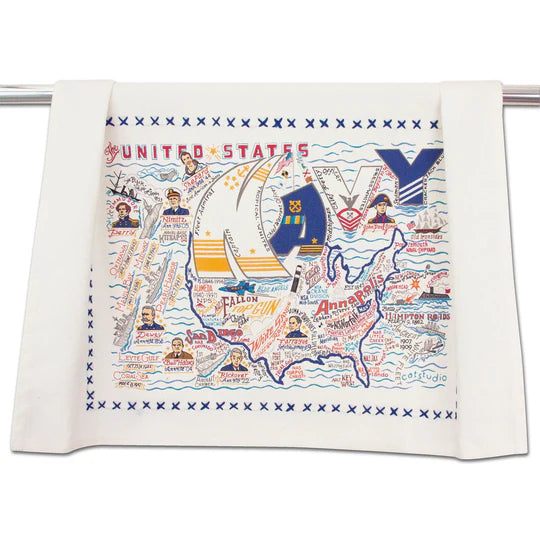 Navy Bar Towel By Catstudio