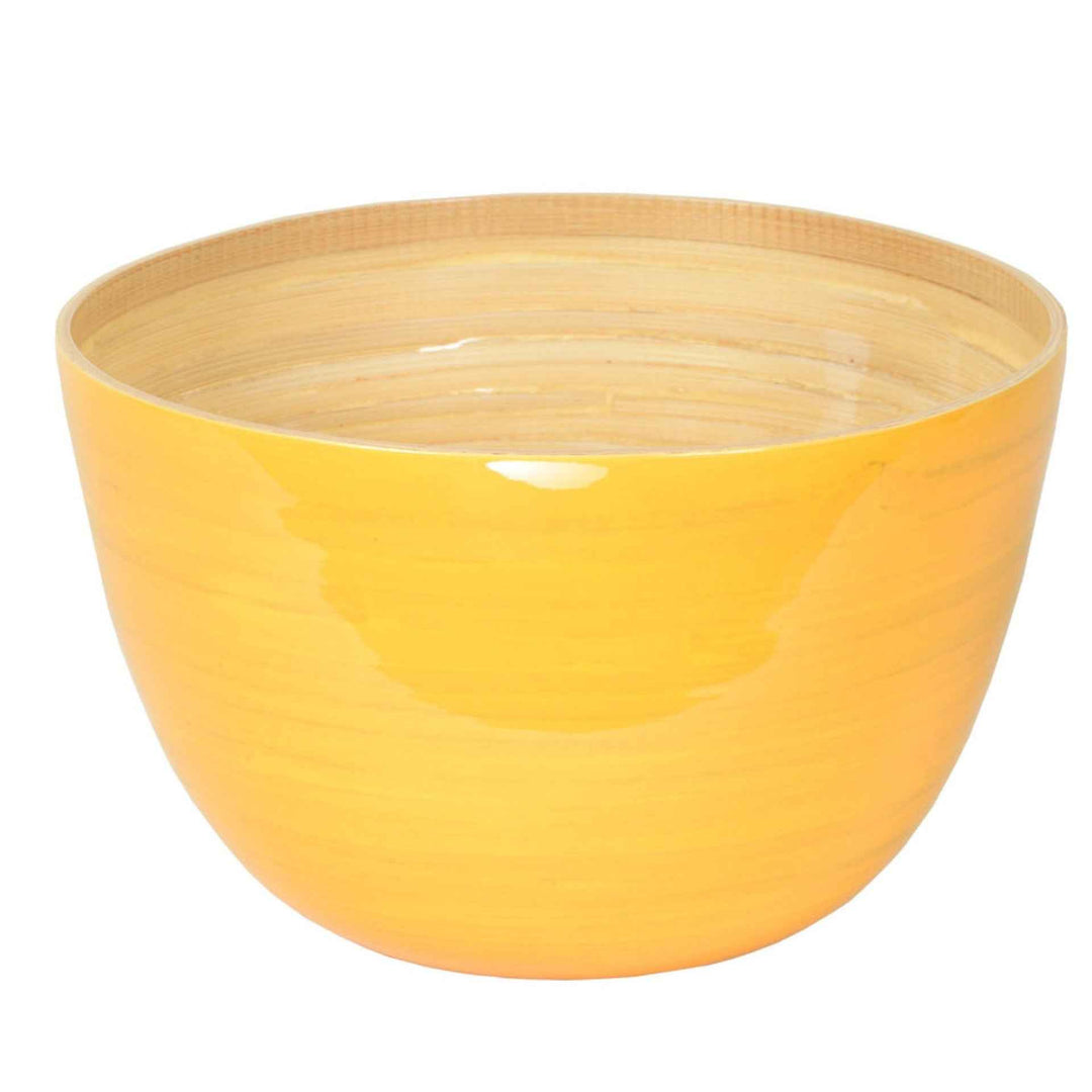 Bamboo Mixing Bowl 10.2X6.2 Yellow  By Albert Punkt