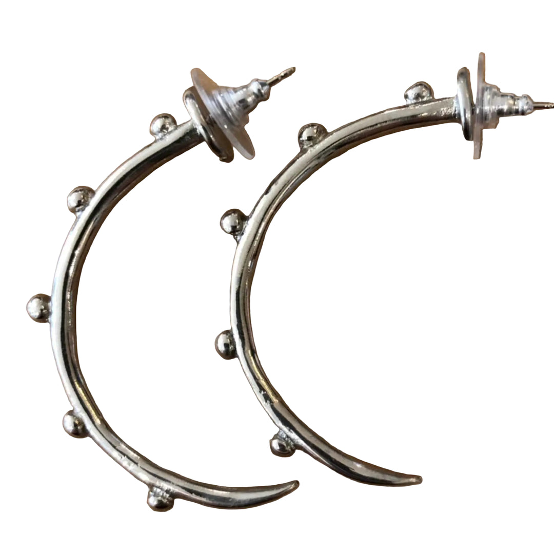Lavinia Fontana Open Hoop Silver Earrings By Lock and Key